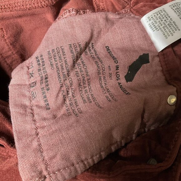 AG Adriano Goldschmeid The Farrah high rise jeans size 30 brown red preppy - Picture 9 of 16